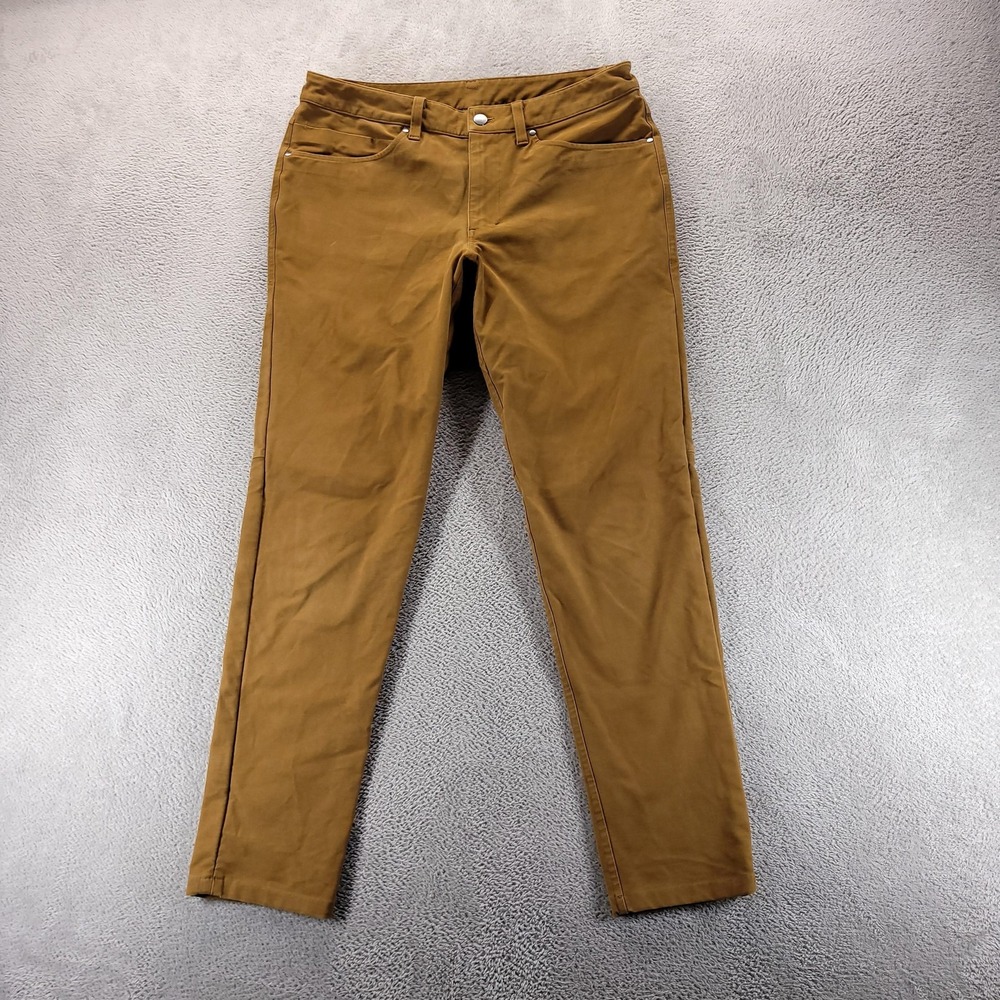 Lululemon Pants Mens 32x30 Brown ABC Utilitech Slim Fit Khakis Canvas 5-Pocket
